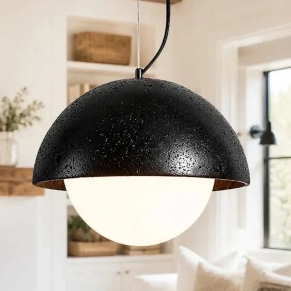 modern travertine dome pendant lamp