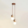 modern travertine frosted glass globe pendant light