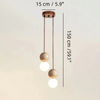 modern travertine frosted glass globe pendant light