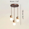 modern travertine frosted glass globe pendant light