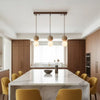 modern travertine frosted glass globe pendant light