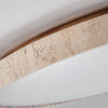 modern travertine wood flush mount ceiling light 2