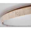 modern travertine wood flush mount ceiling light 2