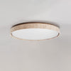 modern travertine wood flush mount ceiling light 2