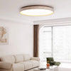 modern travertine wood flush mount ceiling light 2