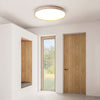 modern travertine wood flush mount ceiling light 2
