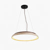 modern travertine wood round wabi sabi pendant light