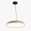 modern travertine wood round wabi sabi pendant light