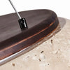 modern travertine wood round wabi sabi pendant light
