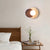 modern walnut beige travertine glass wall lamp