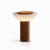 modern walnut frosted glass led table lamp