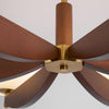 modern walnut gold glass petal chandelier
