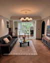 modern walnut gold glass petal chandelier