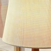 modern walnut wood fabric table lamp