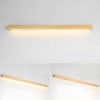 modern walnut wood linear led wall light