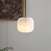 modern white alabaster brass mini pendant light 2