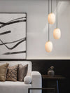 modern white alabaster brass mini pendant light 2