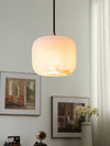 modern white alabaster brass mini pendant light 2