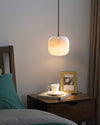 modern white alabaster brass mini pendant light 2