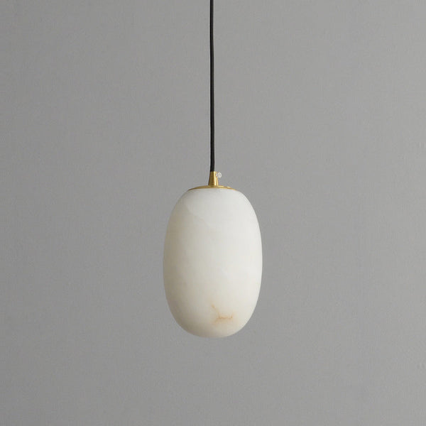 modern white alabaster brass mini pendant light 2