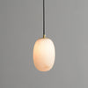 modern white alabaster brass mini pendant light 2