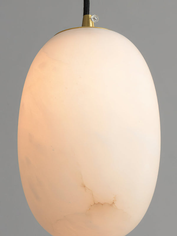modern white alabaster brass mini pendant light 2