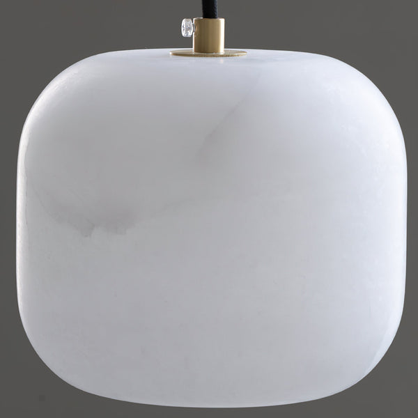 modern white alabaster brass mini pendant light 2