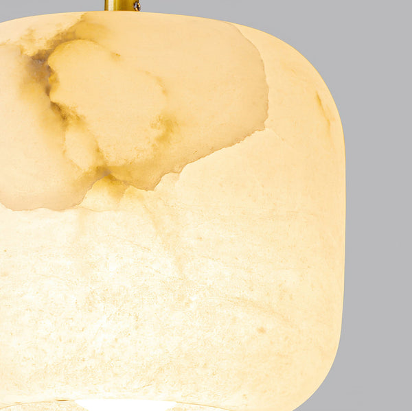 modern white alabaster brass mini pendant light 2