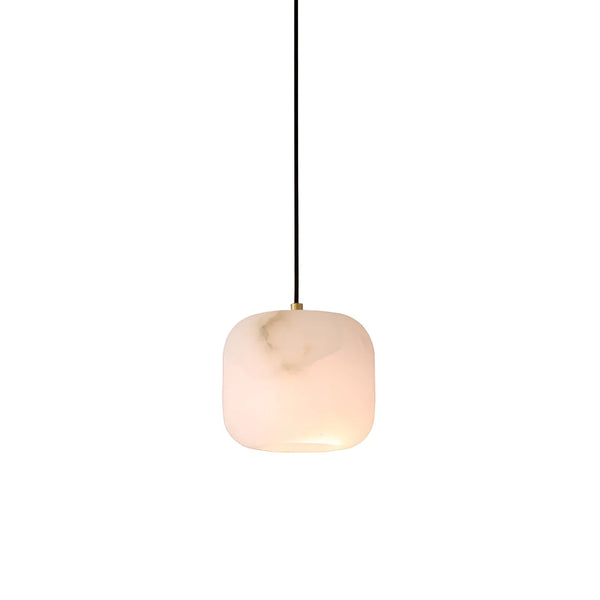 modern white alabaster brass mini pendant light 2