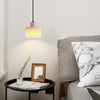 modern white alabaster cylinder pendant lamp