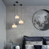 modern white alabaster cylinder pendant lamp