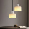modern white alabaster cylinder pendant lamp