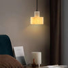 modern white alabaster cylinder pendant lamp