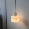 modern white alabaster cylinder pendant lamp