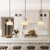 modern white alabaster cylinder pendant lamp