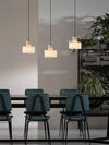 modern white alabaster cylinder pendant lamp