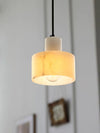 modern white alabaster cylinder pendant lamp