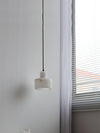 modern white alabaster cylinder pendant lamp