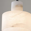 modern white alabaster cylinder pendant lamp