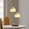 modern white alabaster cylinder pendant lamp