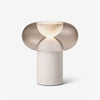 modern white alabaster halo led table lamp