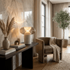 modern white alabaster halo led table lamp