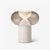 modern white alabaster halo led table lamp