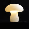 modern white alabaster mushroom table lamp brass