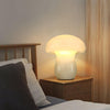 modern white alabaster mushroom table lamp brass