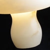 modern white alabaster mushroom table lamp brass
