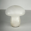 modern white alabaster mushroom table lamp brass