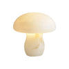 modern white alabaster mushroom table lamp brass