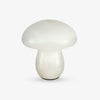 modern white alabaster mushroom table lamp brass