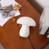 modern white alabaster mushroom table lamp brass